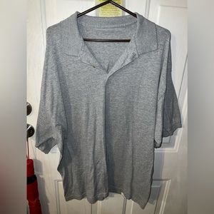 Gray short sleeve polo